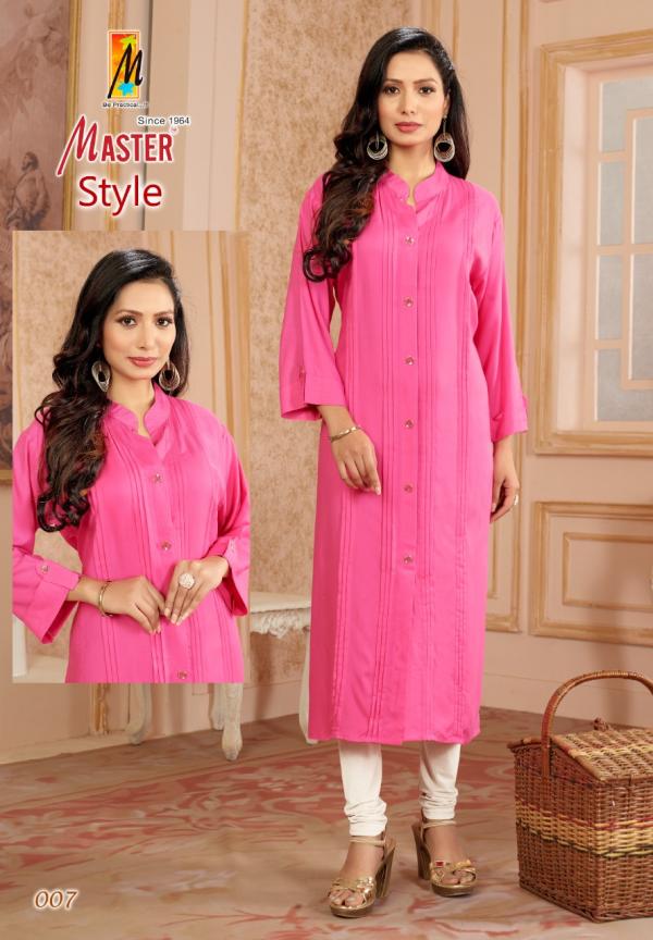 Master Style Rayon Designer Kurti Collection 